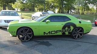 Slime Green Dodge Challenger at Mlk Park #WhipPaparazzi