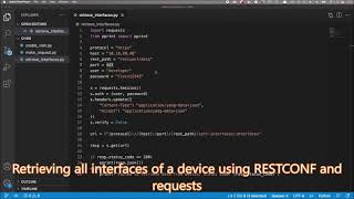 Python Network Programming Techniques | 8. Configuring Devices Using RESTCONF and requests