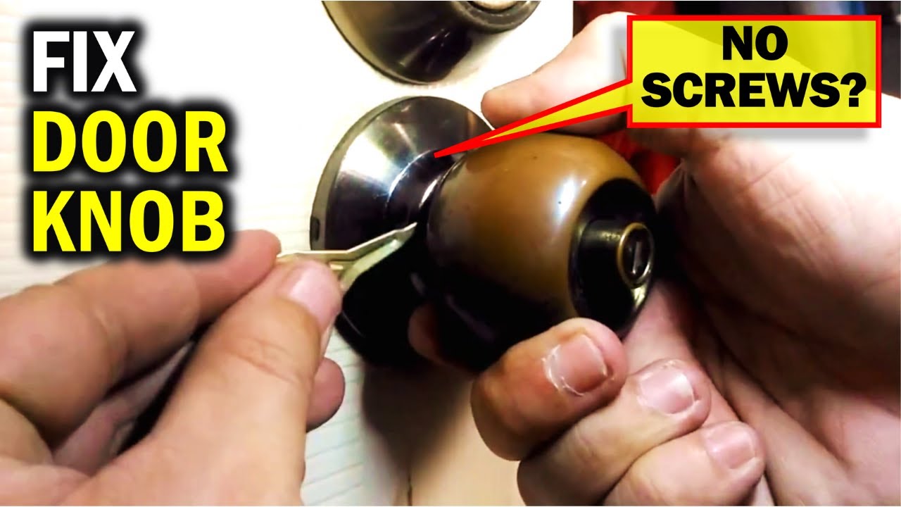 How To Remove A Door Knob With No Screws Easy Diy Installation Youtube