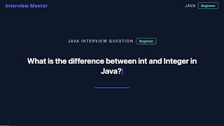 int vs Integer in Java: When to Use Each