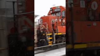 CN GP38-2 4717 trails third on CN L570 East (12/7/2024) #train #canadiannational