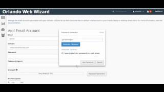How to add email address to orlando web wizard
