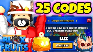 25 CODIGOS DE BLOX FRUITS CODES ROBLOX *FRUTA LUZ*