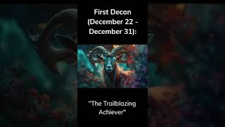 CAPRICORN DECANS- What decan were you born under