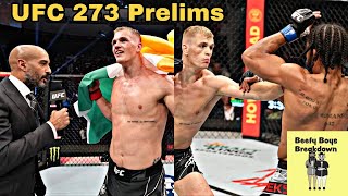 UFC 273 Prelims!!! BEEFY BREAKDOWN IS BACK!