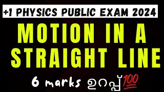 Motion in a Straight Line||Important Questions💯||Important Topics||Public Exam 2024||Fizixguru