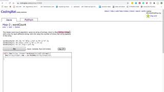 Map-2 (wordCount) JavaTutorial || codingbat.com