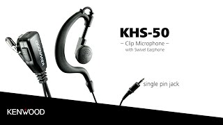 KENWOOD's KHS-50, a microphone with C-style swivel earpiece.