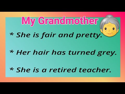 My Grandmother👵10 Lines In English !! My Grandmother 10 Lines !!Ashwin ...