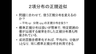 2015年度「統計入門」３年生再履修クラス第８回（２）２項分布の正規近似