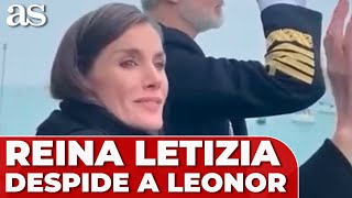 La FRASE de la REINA LETIZIA despidiendo a LEONOR cuando ZARPA en Elcano desde CÁDIZ | CASA REAL