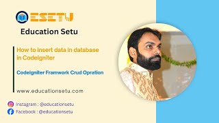 How to insert data in database in CodeIgniter