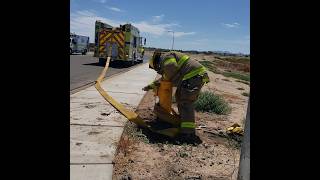 FIREFIGHTER TRAINING - CONNECTING TO A HYDRANT #training #fire #hydrant