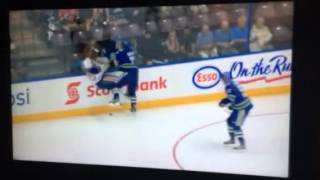 Jake virtanen huge hit on connor mcdavid