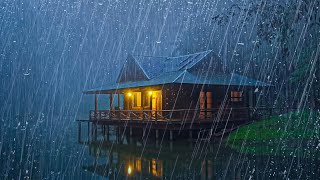 Relaxing Rain for Sleep - Overcome Insomnia with Heavy Rain in the Forest at Night