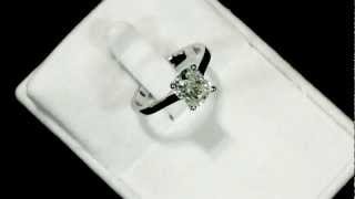 1.40 ct Old Mine / Cushion Cut Diamond and Platinum Solitaire Ring - AC Silver W4848