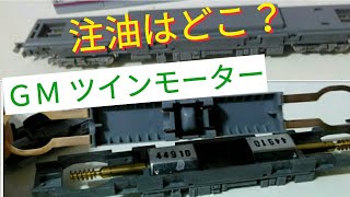 グリーンマックスの動力を分解したらツインモーターだった　注油はピンポイントだけど内部の軸はムリ　分解整備