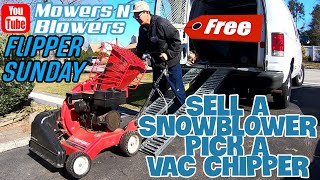 SOLD MY TORO 826 SNOWBLOWER \u0026 PICK A FREE TROY BILT GARDENWAY MTD 47282 VAC WOOD CHIPPER ON THE WAY!