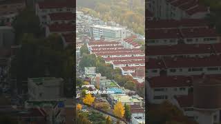 Autumn in Seoul - view on the way to Namsan Tower