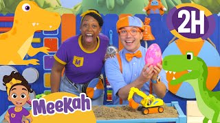 Dinosaur Egg Hunt with Blippi and Meekah: Counting to 10! | 2 HR OF MEEKAH! | Educational Videos