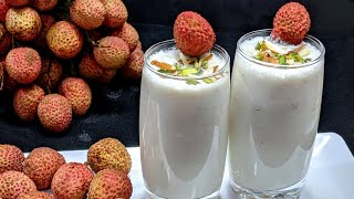 Easy Litchi Milkshake Recipe | ठंडा-ठंडा लीची मिल्कशेक | How to make Refreshing Summer Drink.