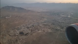 Afghanistan - descent into Kabul on Kam Air flight RQ 904 from Abu Dhabi to Kabul