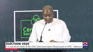 Election 2020: Mahama pledges to create a 24-hour working economy to fix unemployment (27-10-20)