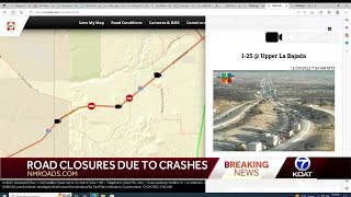Multiple crashes prompt closure of New Mexico highways