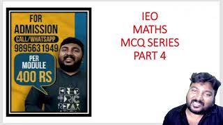 INDUSTRIES EXTENSION OFFICER MATHS||MCQ SERIES PART-4