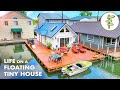 Woman Living in a Beautiful Floating Tiny House – Full Tour & How It Works