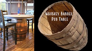 DIY Whiskey Pub Table - Roll Out the Barrels!