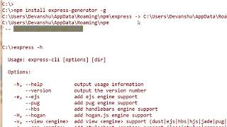 Installing and Using Express Generator