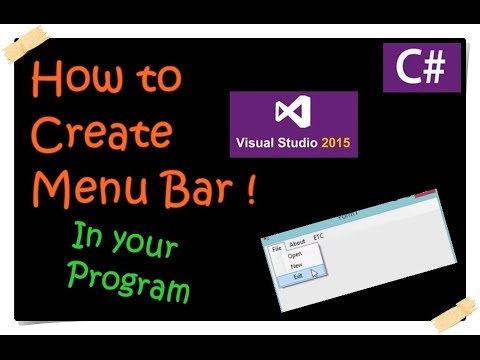 C# _ How to Create Menu Bar _ Visual Studio 2015 C# _ How to Create Menu Bar _ Visual Studio 2015