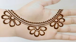 Very Easy Floral Pattern Henna Mehndi Design for Front Hands #shorts #mehndicorner