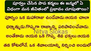 పూర్వం చేసిన పాప కర్మలు ఈ జన్మలో ఏ విధంగా మన జీవితంలో ప్రభావం చూపుతాయి?/Nitya Slokas