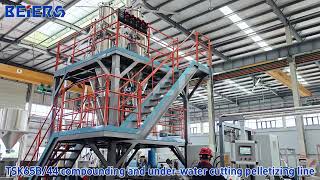 PE PP Compounding pelletizing machine parallel twin screw extruder weighing system