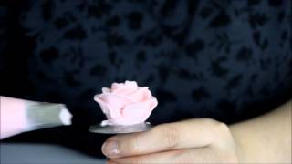 สอนบีบกุหลาบจากบัตเตอร์ครีม. How to piping buttercream rose