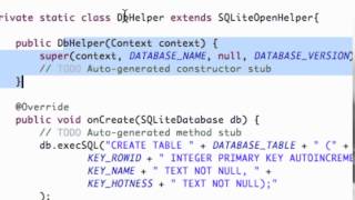 Android Application Development Tutorial 115 Opening SQLite database to write