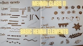 simple henna basic elements/ Mehandi classes/Mehandi ka design/henna tutorial #henna #mehndi#youtube