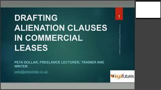 Webinar Preview: Alienation Clauses