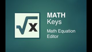 MATH Keys Tutorial - Online Equation Editor