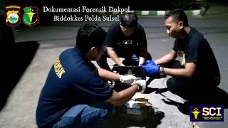 TIM FORENSIK DOKPOL BIDDOKKES POLDA SULSEL, GIAT PRAREKOND KASUS UMI 14-11-19