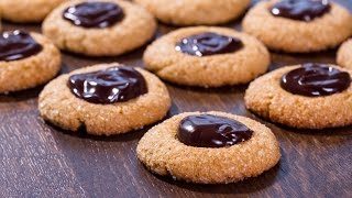 Peanut Butter Chocolate Thumbprint Cookies Recipe