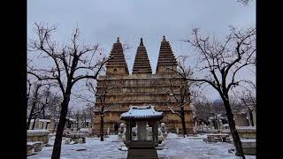 The beautiful view of the Five-Pagoda Temple in Haidian District, Beijing