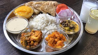 Gujarati Thali Recipe With Mix Veg Paneer Masala Punjabi Dhaba Recipe