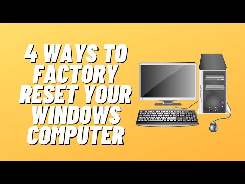 4 Ways To Factory Reset Your Windows Computer - YouTube