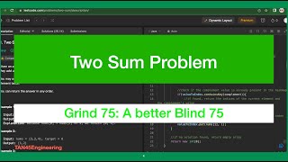 #1 Two Sum Problem | Leetcode - Java | Grind 75: Coding Series