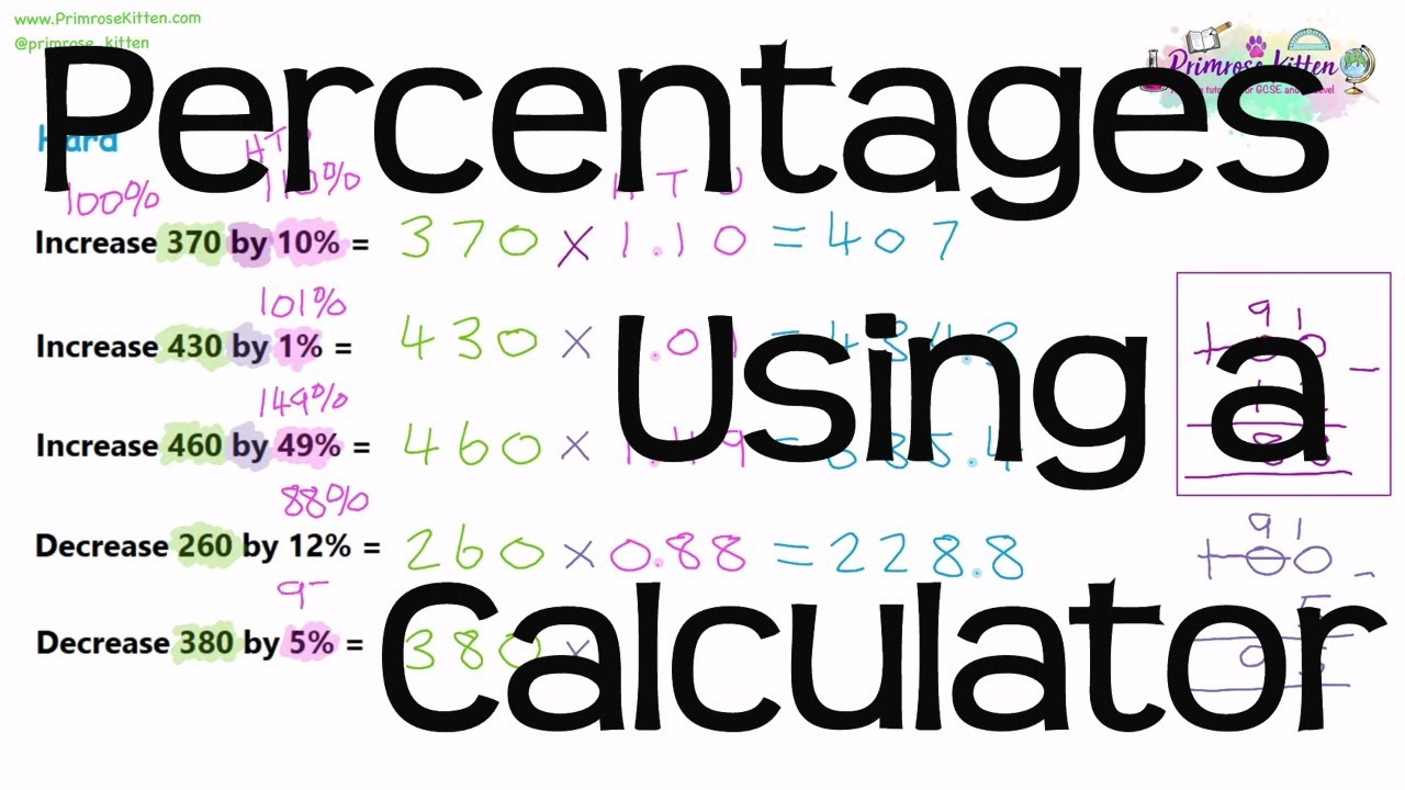 Percentages Using A Calculator | Revision For Maths GCSE And IGCSE ...