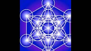 Light language activation of Metatron's cube sacred geometry with angelic symbol