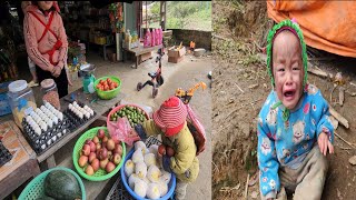 The orphan boy dug ginger to sell and buy food.